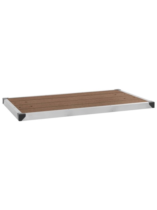 Zahradní sprcha s hnědou základnou 220 cm nerezová ocel