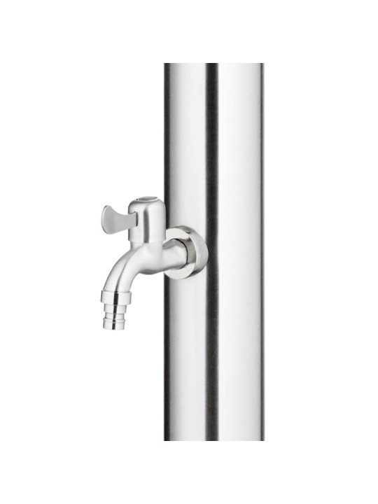 Zahradní sprcha s hnědou základnou 220 cm nerezová ocel
