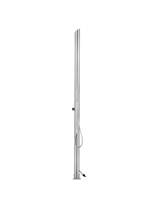 Zahradní sprcha s hnědou základnou 225 cm nerezová ocel