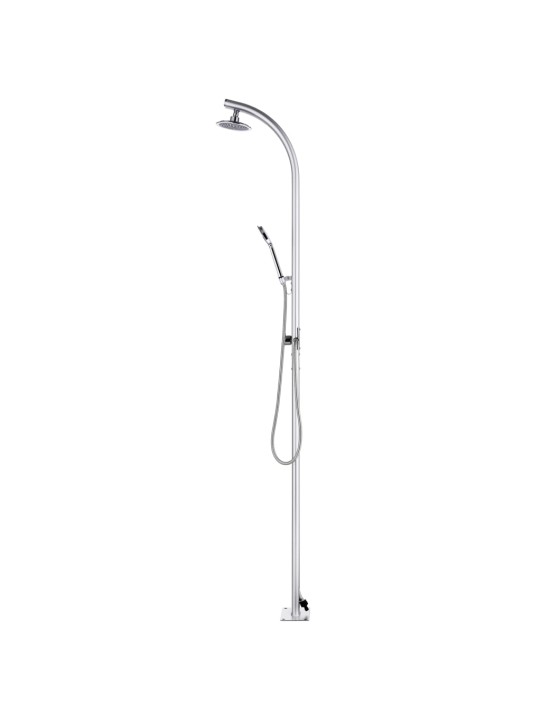 Zahradní sprcha s hnědou základnou 220 cm hliník