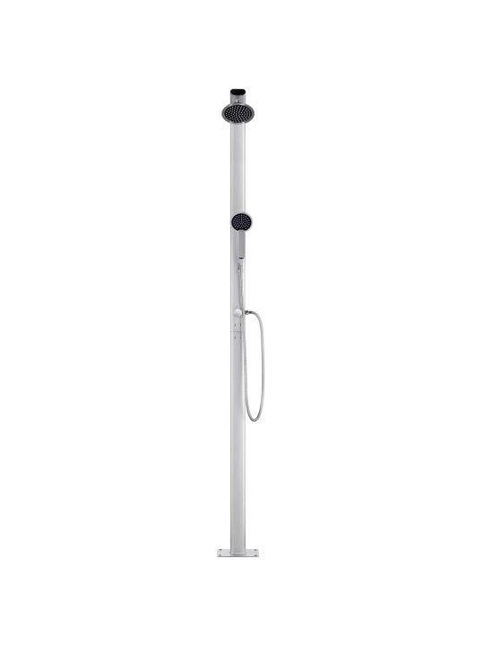 Zahradní sprcha s hnědou základnou 220 cm hliník