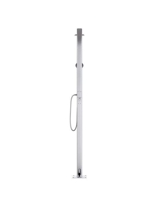 Zahradní sprcha s hnědou základnou 220 cm hliník