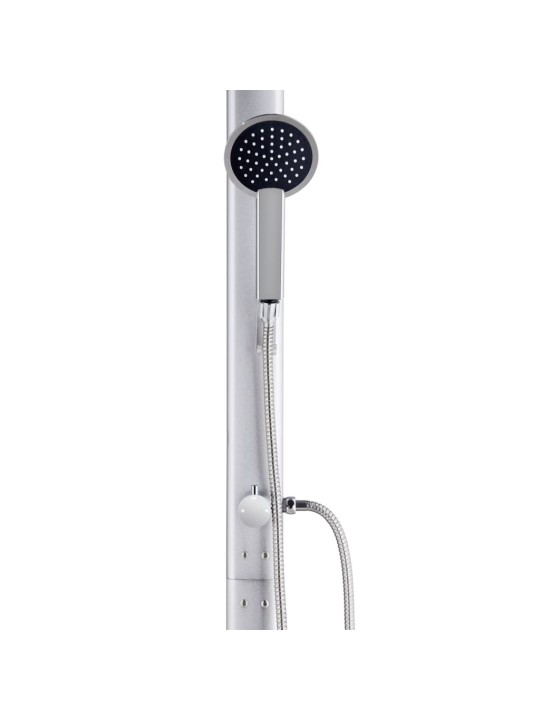 Zahradní sprcha s hnědou základnou 220 cm hliník