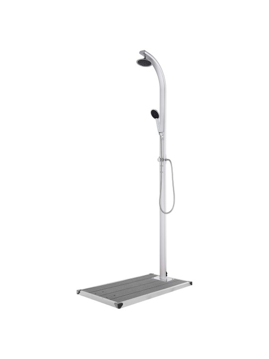 Zahradní sprcha s šedou základnou 220 cm hliník