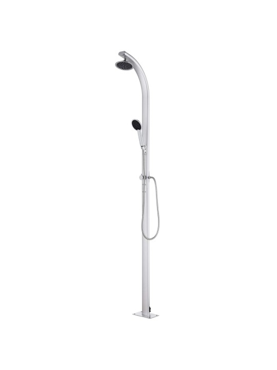 Zahradní sprcha s šedou základnou 220 cm hliník