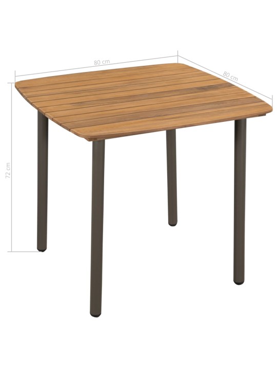 5dílný zahradní jídelní set polyratan hnědý