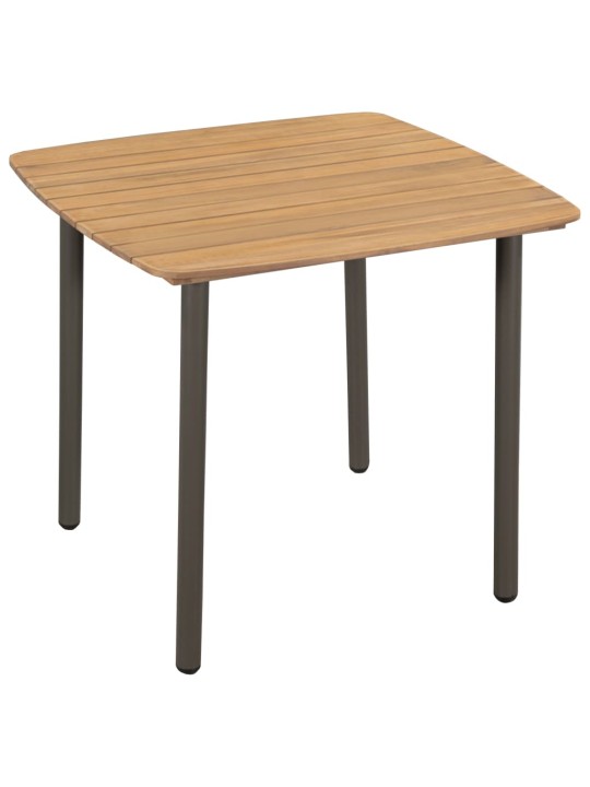 3dílný zahradní jídelní set polyratan šedý