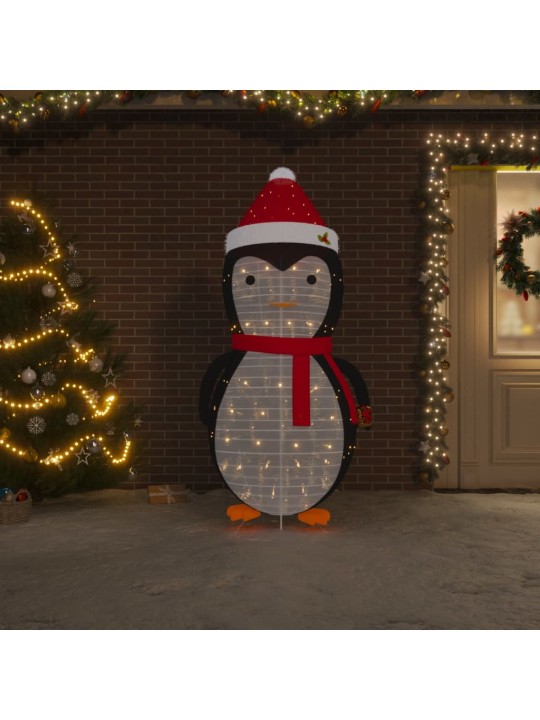 Dekorativní vánoční tučňák s LED luxusní tkanina 180 cm