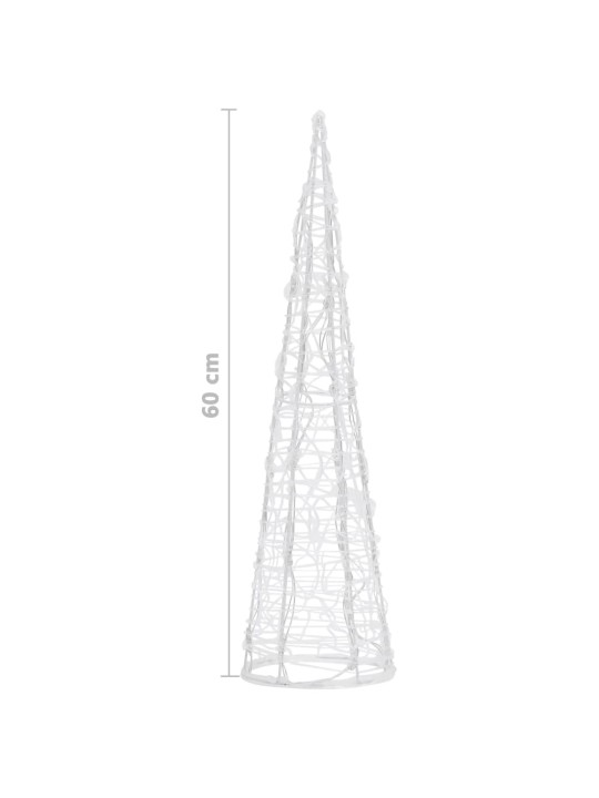 Akrylový dekorativní světelný led kužel modrý 60 cm