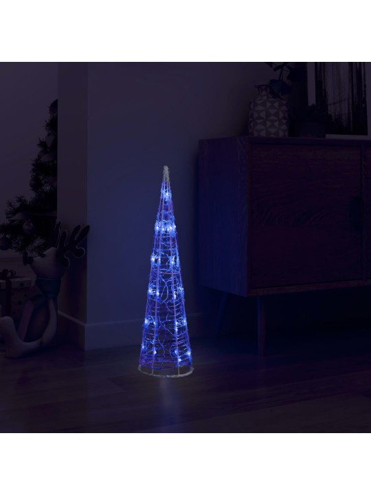 Akrylový dekorativní světelný led kužel modrý 60 cm