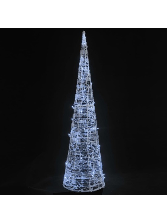 Akrylový dekorativní světelný LED kužel studený bílý 90 cm