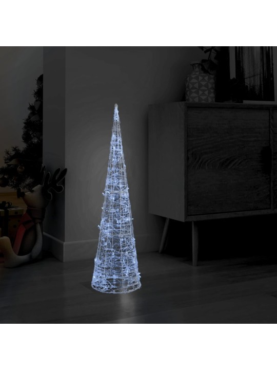 Akrylový dekorativní světelný LED kužel studený bílý 90 cm