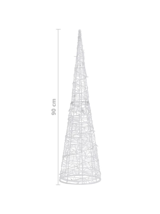 Akrylový dekorativní světelný LED kužel barevný 90 cm