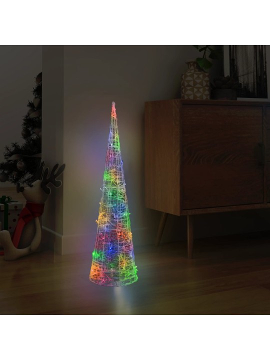 Akrylový dekorativní světelný LED kužel barevný 90 cm