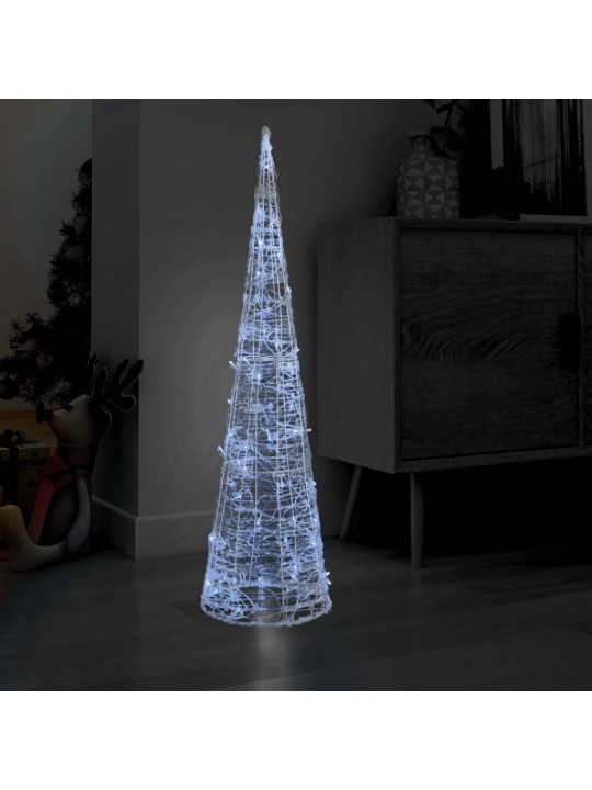 Akrylový dekorativní světelný LED kužel studený bílý 120 cm