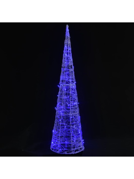 Akrylový dekorativní světelný LED kužel modrý 120 cm