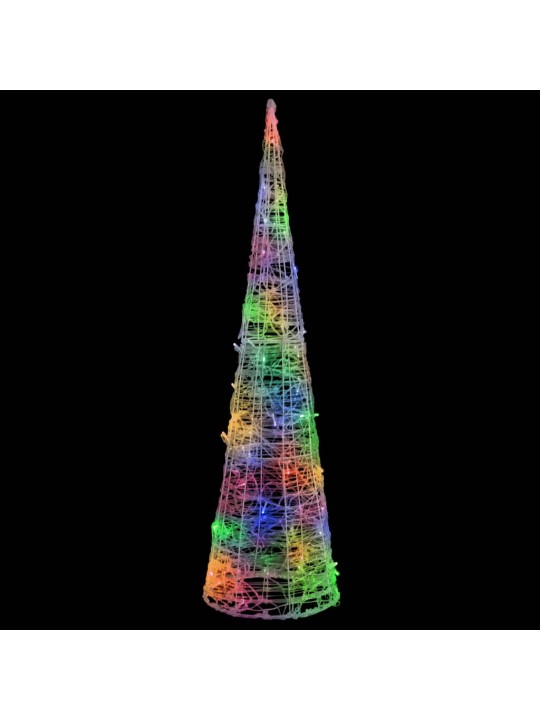Akrylový dekorativní světelný led kužel barevný 120 cm