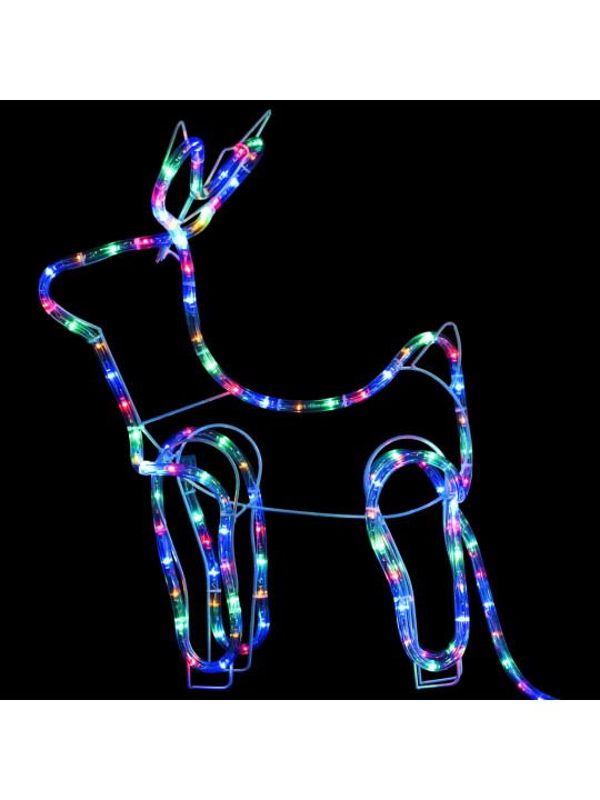Vánoční dekorace sobi a sáně venkovní 252 LED diod