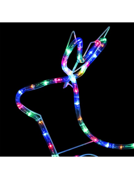 Vánoční dekorace sobi a sáně venkovní 252 LED diod