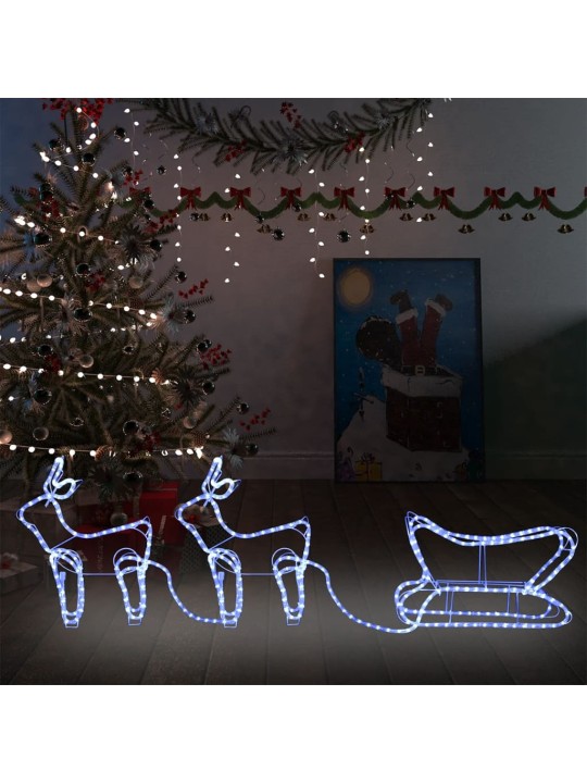 Vánoční dekorace sobi a sáně venkovní 576 LED diod