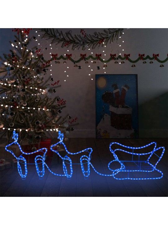 Vánoční dekorace sobi a sáně venkovní 576 LED diod