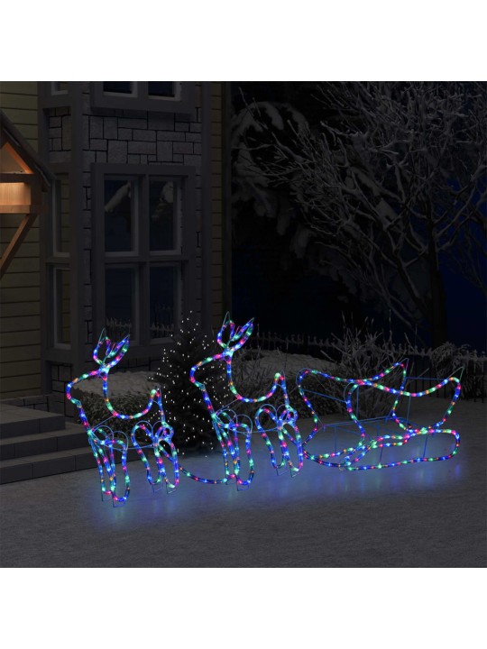 Vánoční dekorace sobi a sáně venkovní 576 LED diod