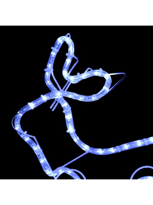 Vánoční dekorace sobi a sáně venkovní 252 LED diod
