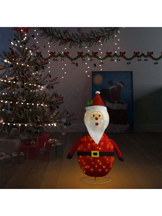 Dekorativní vánoční Santa Claus s LED luxusní tkanina 90 cm