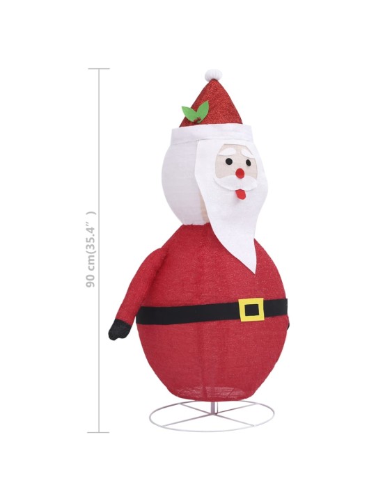 Dekorativní vánoční Santa Claus s LED luxusní tkanina 90 cm
