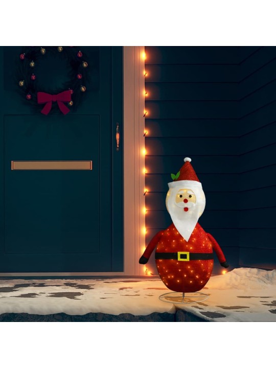 Dekorativní vánoční Santa Claus s LED luxusní tkanina 90 cm