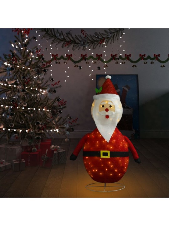 Dekorativní vánoční Santa Claus s LED luxusní tkanina 120 cm