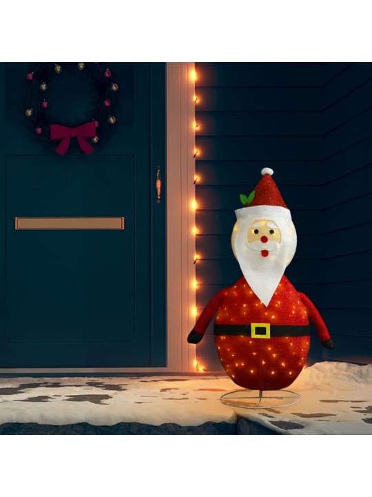 Dekorativní vánoční Santa Claus s LED luxusní tkanina 120 cm