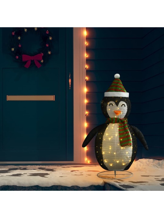 Dekorativní vánoční tučňák s LED luxusní tkanina 120 cm