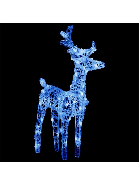 Vánoční sobi se sáněmi 160 LED diod 130 cm akryl