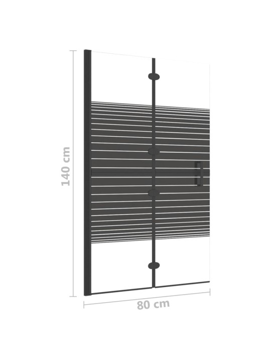 Skládací sprchový kout ESG 80 x 140 cm černý