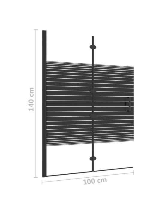 Skládací sprchový kout ESG 100 x 140 cm černý