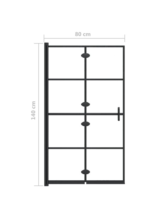 Skládací sprchový kout ESG 80 x 140 cm černý
