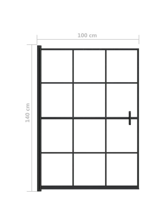 Sprchový kout ESG 100 x 140 cm černý