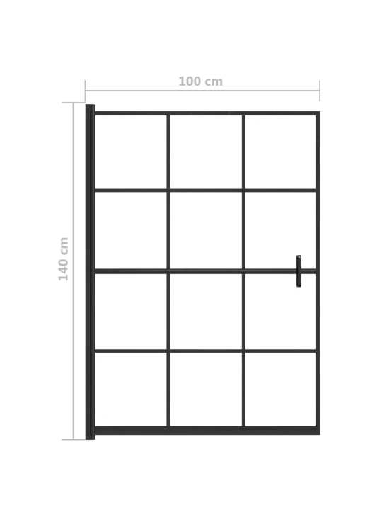 Sprchový kout ESG 100 x 140 cm černý