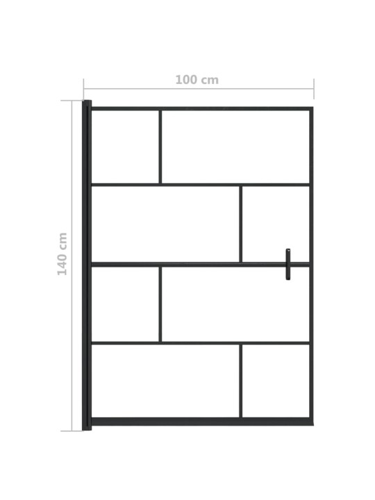 Sprchový kout ESG 100 x 140 cm černý