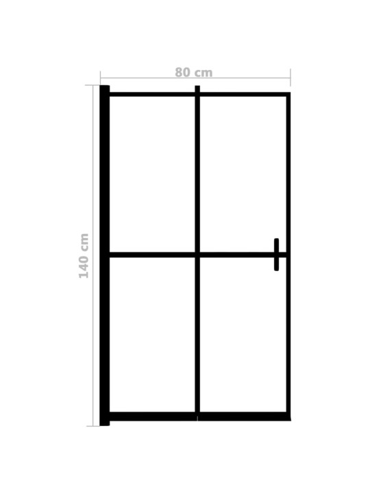 Skládací sprchový kout ESG 80 x 140 cm černý