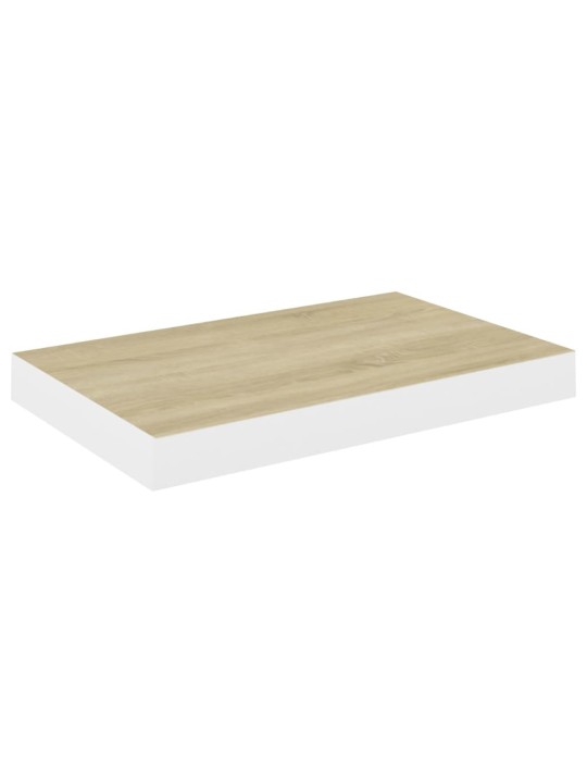 Plovoucí nástěnné police 4 ks dub a bílé 50 x 23 x 3,8 cm MDF