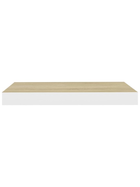 Plovoucí nástěnné police 4 ks dub a bílé 50 x 23 x 3,8 cm MDF