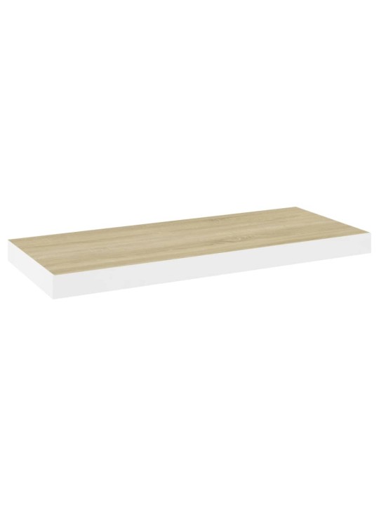 Plovoucí nástěnné police 4 ks dub a bílé 60 x 23,5 x 3,8 cm MDF
