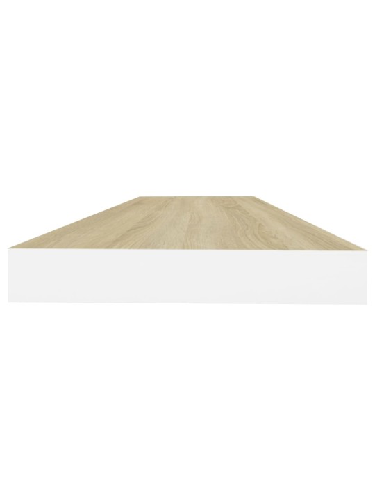 Plovoucí nástěnné police 4 ks dub a bílé 80 x 23,5 x 3,8 cm MDF