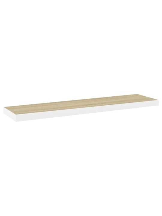 Plovoucí nástěnné police 4 ks dub a bílé 90x23,5x3,8 cm MDF