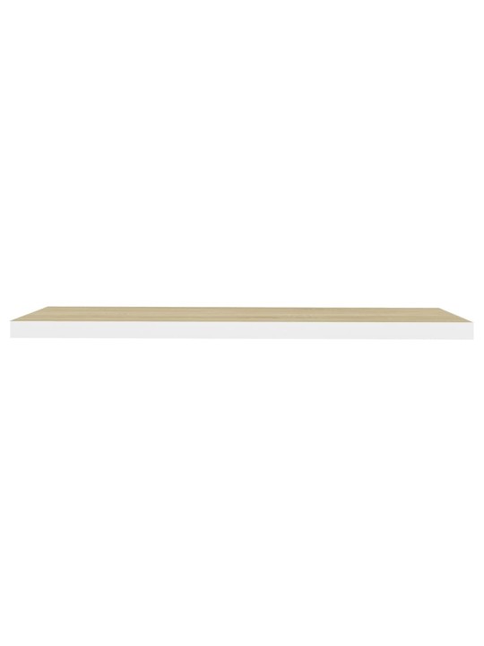 Plovoucí nástěnné police 4 ks dub a bílé 90x23,5x3,8 cm MDF