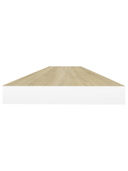 Plovoucí nástěnné police 4 ks dub a bílé 90x23,5x3,8 cm MDF