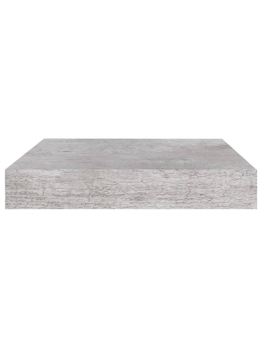 Plovoucí nástěnné police 2 ks betonově šedé 23x23,5x3,8 cm MDF