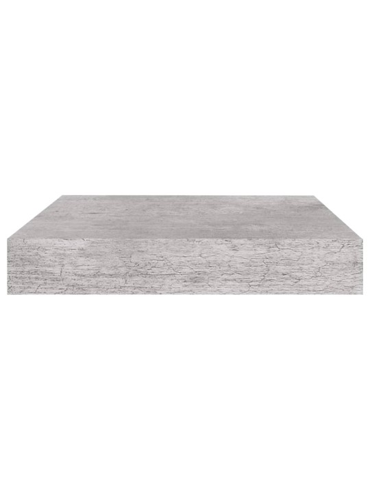Plovoucí nástěnné police 4 ks betonově šedé 23x23,5x3,8 cm MDF
